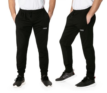 Sportowe Spodnie Dresowe Męskie Bawełniane Dresy Treningowe 7493-2 r M