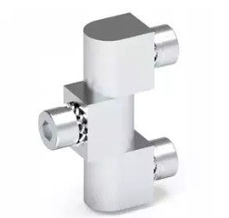 Zawias boczny 16x60x20mm 3 otwory mosiądz chrom