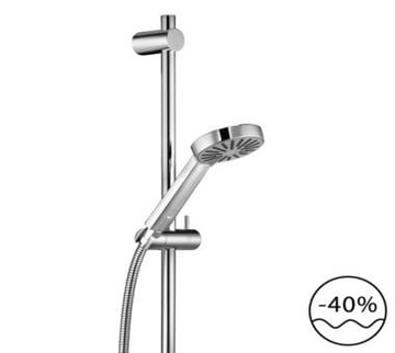 Zestaw natryskowy KLUDI A-QAB 1-strumieniowy, drążek 95,5cm Chrom