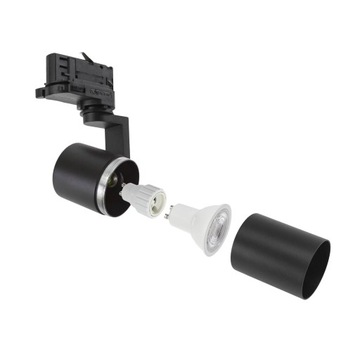 Lampa reflektor oprawa na szynę MADARA MINI II GU10 czarna SLIP003007
