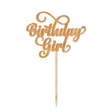 TOPPER NA TORT BIRTHDAY GIRL -urodziny dziewczyny