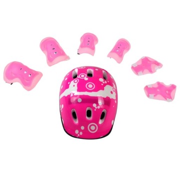 Детский спортивный инвентарь, 5-12 лет, езда на велосипеде, коньках, защитный комплект для велосипеда, регулируемый, розовый
