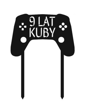 Topper urodzinowy GAMEPAD kontroler PS4 PAD do gry DOWOLNE IMIĘ CYFERKA