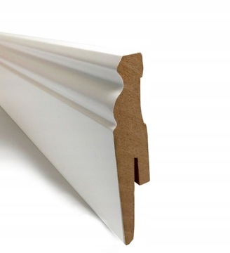 80 LISTWA PRZYPODŁOGOWA FORMATOWANA MDF BIAŁA 240