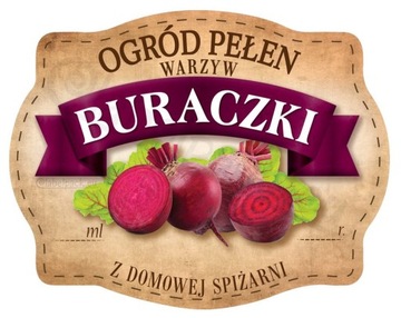 BURACZKI - Etykieta na słoik, naklejka