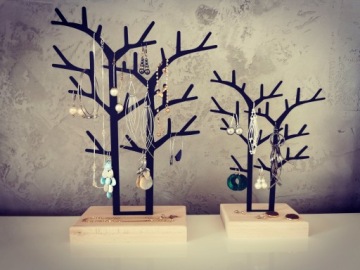 ДЕКОРАТИВНЫЕ УКРАШЕНИЯ СЕРЬГИ-СТЕНДА 32 СМ ЛОФТ ПОДАРОЧНЫЙ МЕТАЛЛ, ЧЕРНЫЙ ДУБ