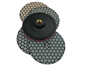 4 шт. ДИСКОВ ДЛЯ СУХОЙ ПОЛИРОВКИ GRES 100 РУЧКА M14