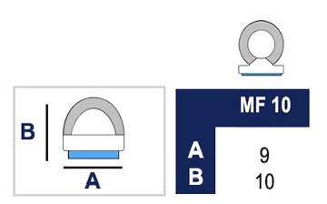 MF10 САМОКЛЕЯЩАЯСЯ ПРОКЛАДКА 9MM X 10MM EPDM РЕЗИНА
