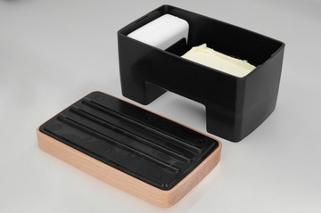 Масленка для воды с крышкой Масленка SMART из черного дерева