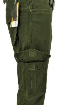 МУЖСКИЕ БРЮКИ-КАРГО ЗЕЛЕНЫЕ W35 90-92 СМ