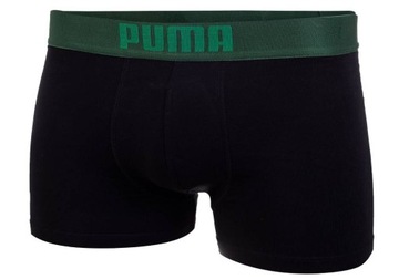 PUMA BOKSERKI MĘSKIE 2 PARY FASHION BOXER GREEN/BLACK r.L