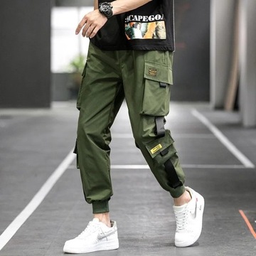 Men's Cargo Pants Casual Hip Hop Hit Color Multipl