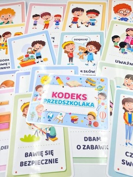 Plansze Kodeks Przedszkolaka (17 szt. A5 + gratis)
