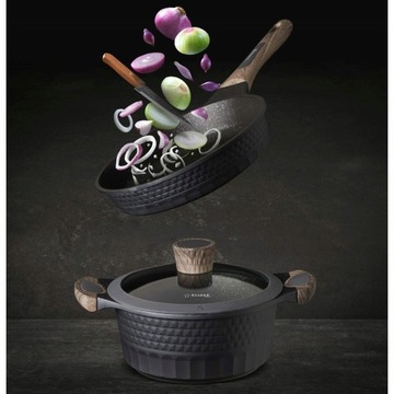 НАБОР ГОРШКОВ ИЗ МРАМОРА STARKE PRO С РЕСНЕНИЕМ, 8 ПРЕДМЕТОВ