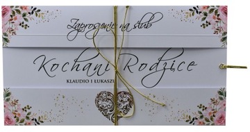 ZAPROSZENIE NA ŚLUB z PERSONALIZACJĄ dla Rodziców
