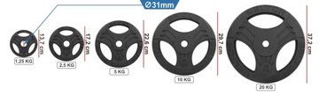 BELTOR ZESTAW KULTURYSTYCZNY 70KG OBCIĄŻENIE ŻELIWNE KIEROWNICA 31MM