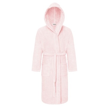 ХЛОПКОВЫЙ МУЖСКОЙ ХАЛАТ С КАПЮШОНОМ, ПУДРА, XXL