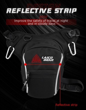 LAICOBEAR Водонепроницаемая мотоциклетная сумка на бедро, 5,5–7,5 л, поясная сумка для ног, КРАСНАЯ