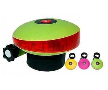 LAMPKA ROWEROWA TYŁ TYLNA UFO + BATERIE 3-KOLORY