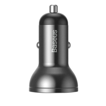 BASEUS ładowarka samochodowa Z LCD 24W + KABEL 3w1