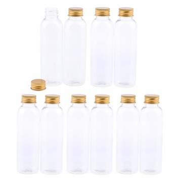 Puste butelki Pusta butelka z zakrętką Butelka wielokrotnego użytku ze złotą nakrętką