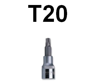 Bit TORX T20/ TX20 x 58mm z nasadką 1/2 Jonnesway