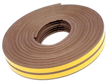 Самоклеящийся уплотнитель для окон ТИП Е 6 м КОРИЧНЕВЫЙ