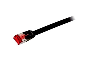 LOGILINK PATCHCORD PŁASKI U/FTP 6a CZARNY 3m 32AWG