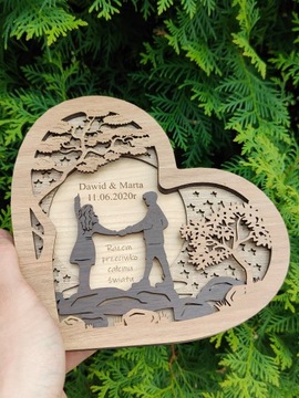 Prezent dla chłopaka dziewczyny serce własny grawer