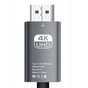KABEL HDMI USB-C TYP C KABEL ADAPER 4K 30HZCZARN