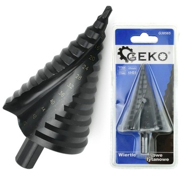 GEKO WIERTŁO STOPNIOWE HSS TIALN 4-52MM DŁUGOŚĆ 82MMM G38565