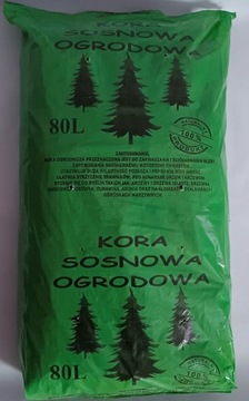 Kora sosnowa 80L sortowana ogrodowa ozdobna gruba
