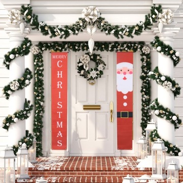 Рождественская зимняя занавеска на дверь