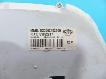PŘÍSTROJOVÁ DESKA BUDÍKY FIAT LINEA 51832217 1.4 T EVROPA