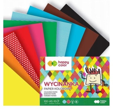 Blok wycinanka A5 10ark 100g Happy Color
