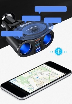 АВТОМОБИЛЬНЫЙ РАЗВЕТВИТЕЛЬ РАЗВЕТВИТЕЛЬ FM-ПЕРЕДАТЧИК ЗАРЯДНОЕ УСТРОЙСТВО 2xUSB