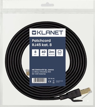 ПРОЧНЫЙ ИНТЕРНЕТ LAN ETHERNET КАБЕЛЬ 40 ГБ RJ45 CAT.8 2M