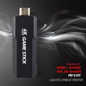 Game Stick 4K 2022 Новая игровая консоль в стиле ретро 4K