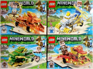 Duży Zestaw Klocki OBM MineWorld 377 elementów