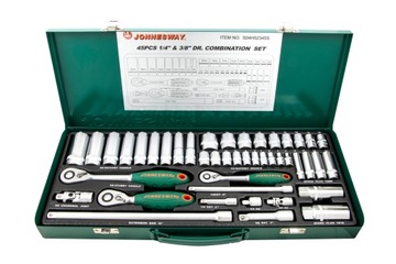 Zestaw 45szt. narzędzi 1/4'' i 3/8'' S04H52345S Jonnesway