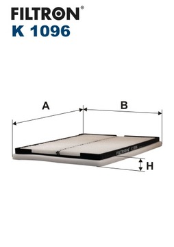 FILTR KABINA K1096 NISSAN PRIME P11 TERRANO