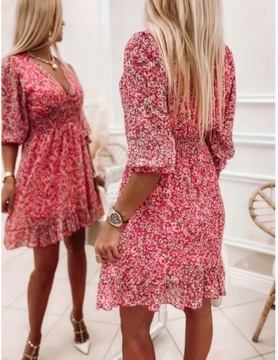 Damskie letnie sukienki z krótkim rękawem w stylu boho