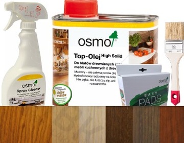 TOP-OLEJ OSMO+SPRAY płyn do BLATÓW+easypads KOLORY