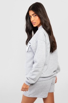 СВИТШОТ ДЛЯ МАТЕРИАЛОВ БЕЗ КАПЮШОНА, СЕРЫЙ, С НАШИВКАМИ BOOHOO WRITING 38