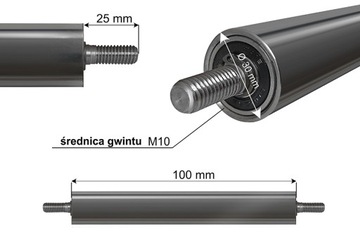 ROLKI TRANSPORTOWE ROLOTOK fi 30 L-100