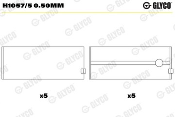 GLYCO H1057/5 0.50MM SILENTBLOK LOŽISKO KLIKOVÉ HŘÍDELE OJNICE