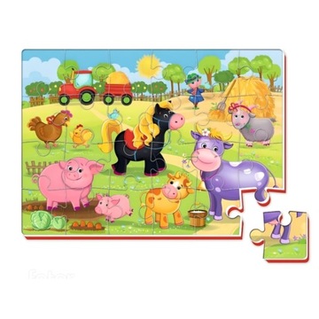 ПЕННЫЙ ПАЗЛ А4 ЖИВОТНЫЕ НА ФЕРМЕ РОТЕР КАФЕР ОБРАЗОВАТЕЛЬНЫЙ ПАЗЛ