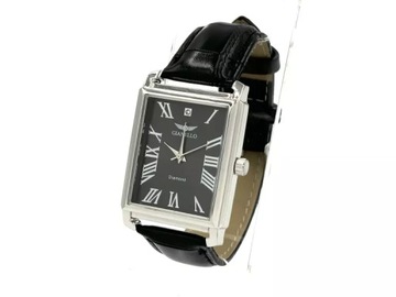 ZEGAREK MĘSKI GIANELLO DIAMOND GNL7802SS PASEK CZARNY