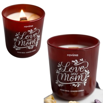 LOVE YOU MOM dla mamy dzień matki Świeca Zapachowa na PREZENT Świeczka