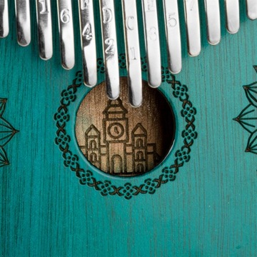 RETROPOLIS Kalimba 17 Инструмент из дерева африканского красного дерева Премиум-ЧЕХОЛ СИНИЙ